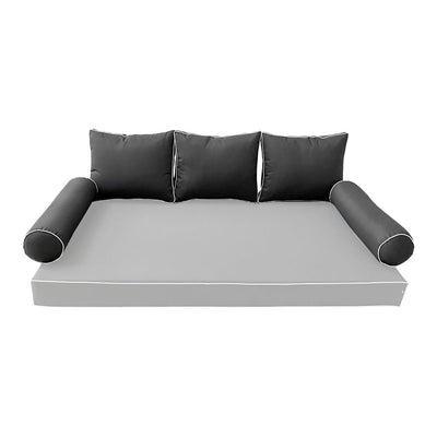 Model-3 TWIN SIZE Bolster & Back Pillow Cushion Outdoor SLIP COVER ONLY
