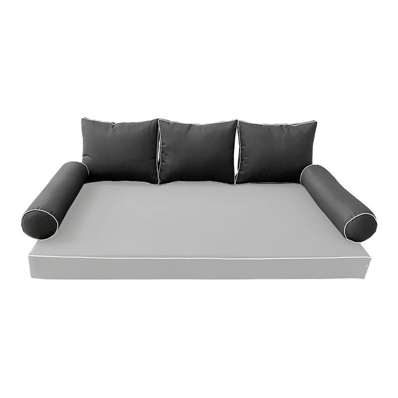 Model-3 TWIN SIZE Bolster & Back Pillow Cushion Outdoor SLIP COVER ONLY