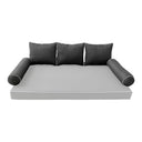 Model-3 QUEEN SIZE Bolster & Back Pillow Cushion Outdoor SLIP COVER ONLY