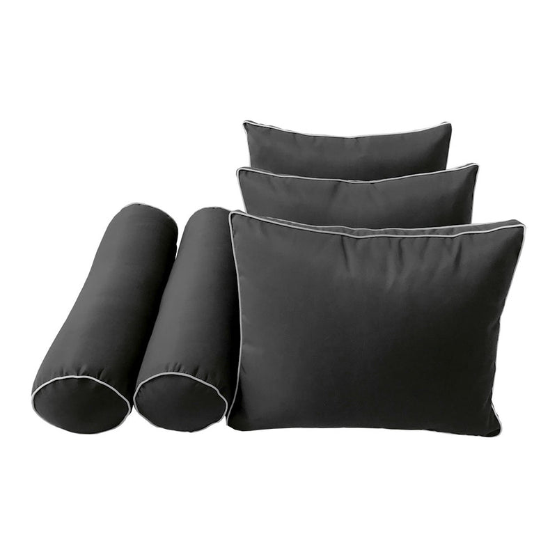 Model-3 TWIN SIZE Bolster & Back Pillow Cushion Outdoor SLIP COVER ONLY