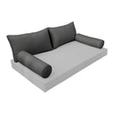 Model-2 QUEEN SIZE Bolster & Back Pillow Cushion Outdoor SLIP COVER ONLY