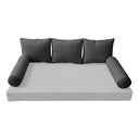 Model-3 QUEEN SIZE Bolster & Back Pillow Cushion Outdoor SLIP COVER ONLY