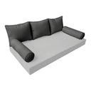 Model-3 QUEEN SIZE Bolster & Back Pillow Cushion Outdoor SLIP COVER ONLY