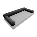 Model-6 CRIB SIZE Bolster & Back Pillow Cushion Outdoor SLIP COVER ONLY