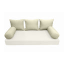 Model-3 QUEEN SIZE Bolster & Back Pillow Cushion Outdoor SLIP COVER ONLY