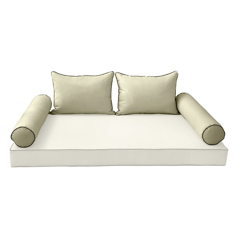 Model-4 FULL SIZE Bolster & Back Pillow Cushion Outdoor SLIP COVER ONLY