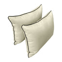 Model-4 CRIB SIZE Bolster & Back Pillow Cushion Outdoor SLIP COVER ONLY