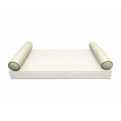 Model-5 QUEEN SIZE Bolster & Back Pillow Cushion Outdoor SLIP COVER ONLY