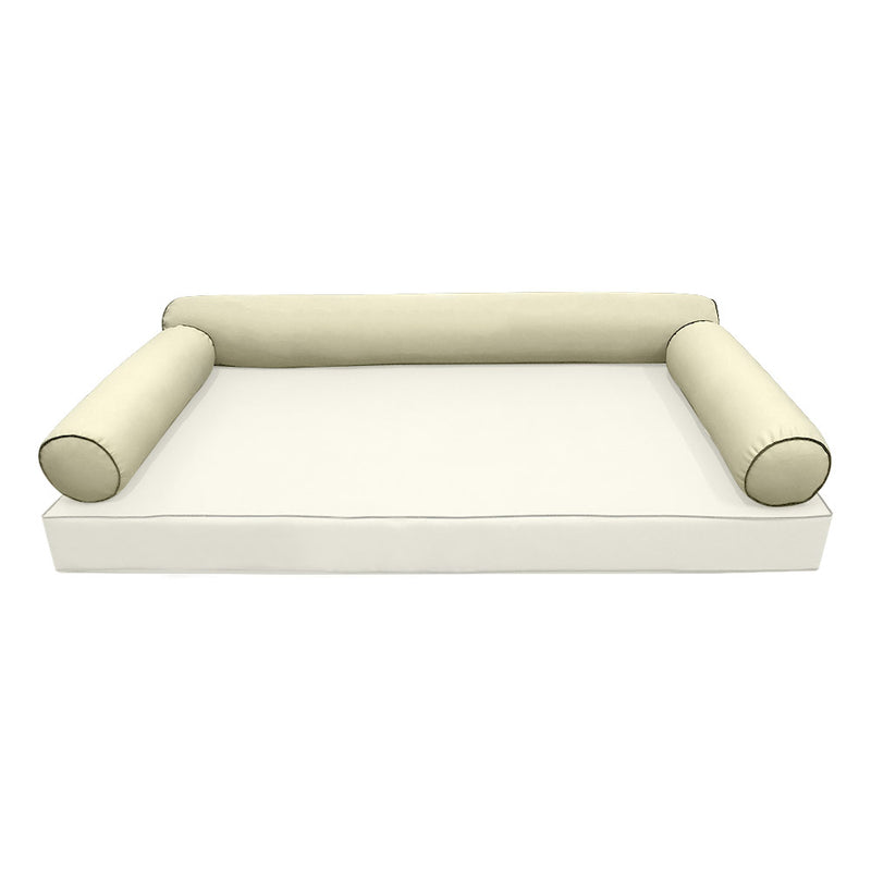 Model-6 TWIN SIZE Bolster & Back Pillow Cushion Outdoor SLIP COVER ONLY