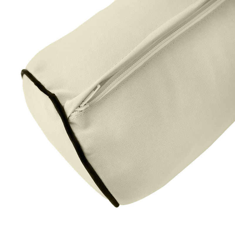 Model-6 TWIN SIZE Bolster & Back Pillow Cushion Outdoor SLIP COVER ONLY
