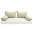 Model-2 QUEEN SIZE Bolster & Back Pillow Cushion Outdoor SLIP COVER ONLY