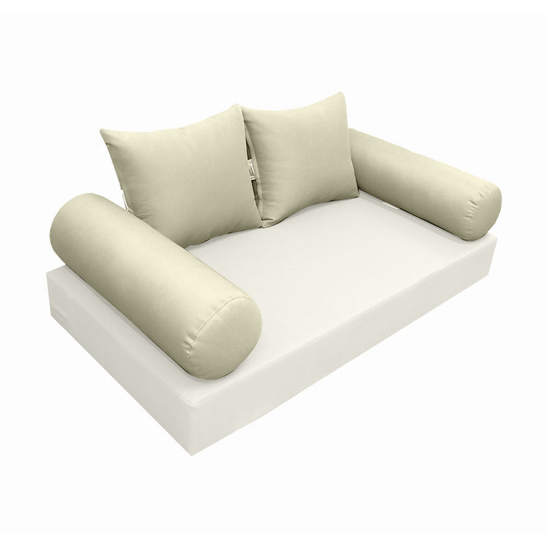 Model-4 FULL SIZE Bolster & Back Pillow Cushion Outdoor SLIP COVER ONLY