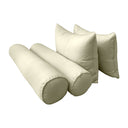 Model-4 TWIN SIZE Bolster & Back Pillow Cushion Outdoor SLIP COVER ONLY
