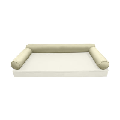 Model-6 TWIN SIZE Bolster & Back Pillow Cushion Outdoor SLIP COVER ONLY