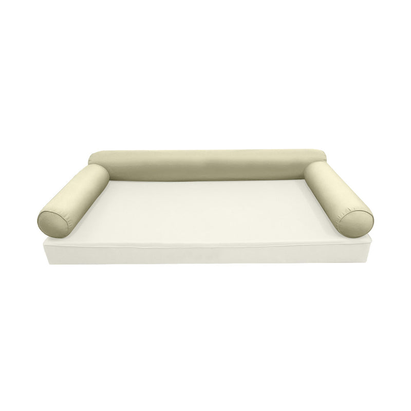 Model-6 TWIN SIZE Bolster & Back Pillow Cushion Outdoor SLIP COVER ONLY
