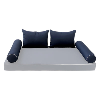 Model-4 FULL SIZE Bolster & Back Pillow Cushion Outdoor SLIP COVER ONLY