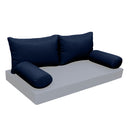 Model-2 QUEEN SIZE Bolster & Back Pillow Cushion Outdoor SLIP COVER ONLY