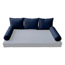 Model-3 QUEEN SIZE Bolster & Back Pillow Cushion Outdoor SLIP COVER ONLY