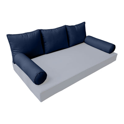 Model-3 TWIN SIZE Bolster & Back Pillow Cushion Outdoor SLIP COVER ONLY