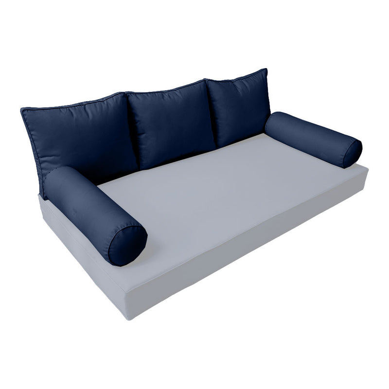 Model-3 TWIN SIZE Bolster & Back Pillow Cushion Outdoor SLIP COVER ONLY