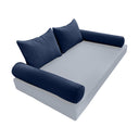 Model-4 TWIN SIZE Bolster & Back Pillow Cushion Outdoor SLIP COVER ONLY