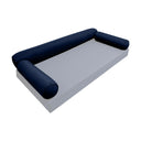 Model-6 CRIB SIZE Bolster & Back Pillow Cushion Outdoor SLIP COVER ONLY