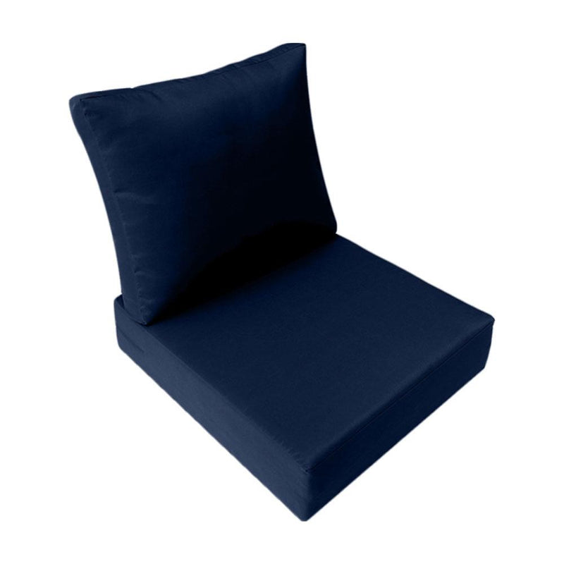 Large Size Outdoor Deep Seat Back Rest Bolster SLIP COVERS ONLY
