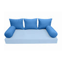 Model-3 QUEEN SIZE Bolster & Back Pillow Cushion Outdoor SLIP COVER ONLY