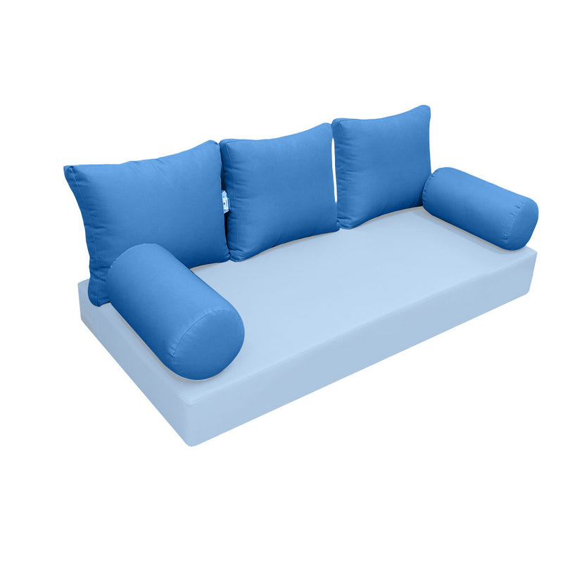Model-3 TWIN SIZE Bolster & Back Pillow Cushion Outdoor SLIP COVER ONLY
