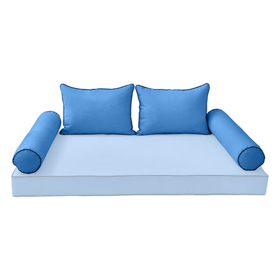 Model-4 FULL SIZE Bolster & Back Pillow Cushion Outdoor SLIP COVER ONLY
