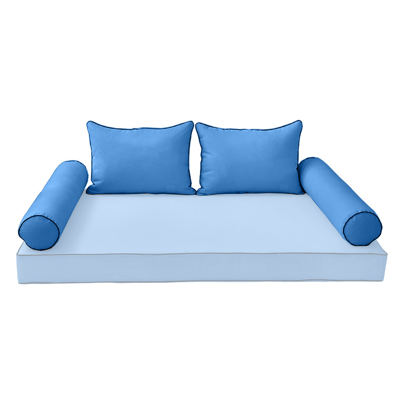 Model-4 FULL SIZE Bolster & Back Pillow Cushion Outdoor SLIP COVER ONLY