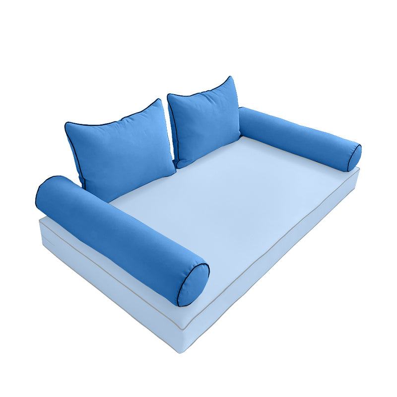 Model-4 FULL SIZE Bolster & Back Pillow Cushion Outdoor SLIP COVER ONLY