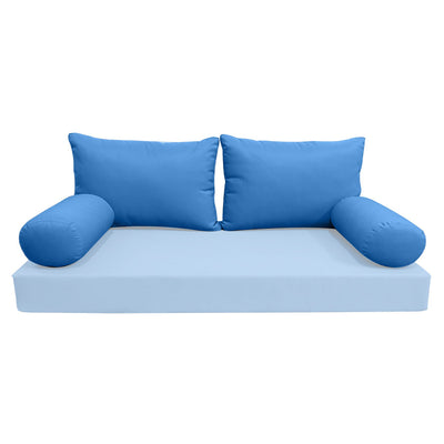 Model-2 QUEEN SIZE Bolster & Back Pillow Cushion Outdoor SLIP COVER ONLY