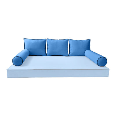 Model-3 TWIN SIZE Bolster & Back Pillow Cushion Outdoor SLIP COVER ONLY