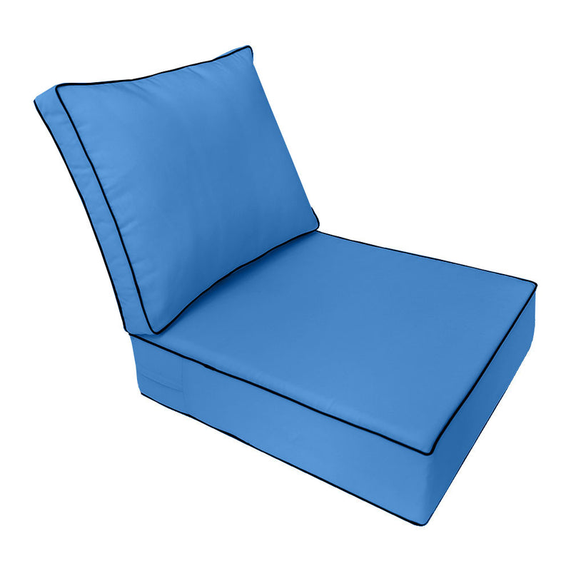 Large Size Outdoor Deep Seat Back Rest Bolster SLIP COVERS ONLY