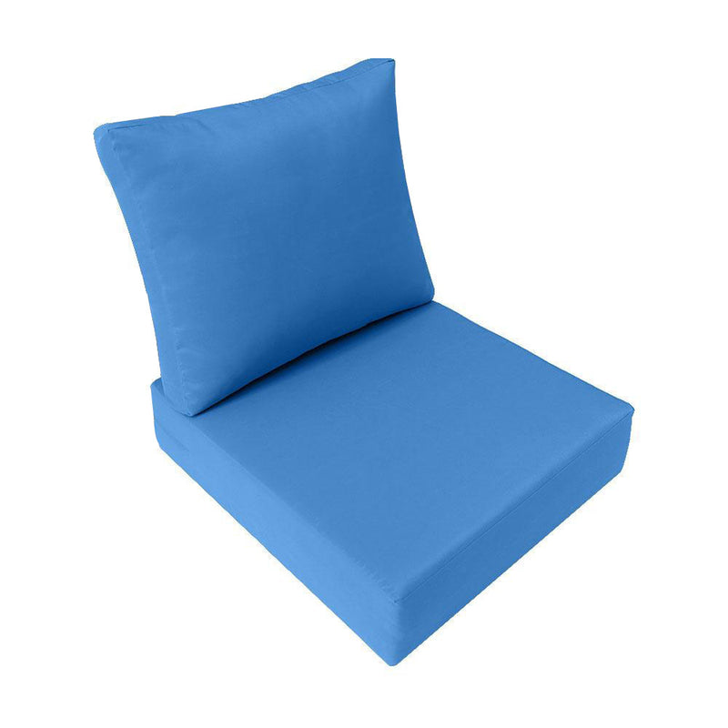 Large Size Outdoor Deep Seat Back Rest Bolster SLIP COVERS ONLY