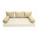 Model-3 QUEEN SIZE Bolster & Back Pillow Cushion Outdoor SLIP COVER ONLY
