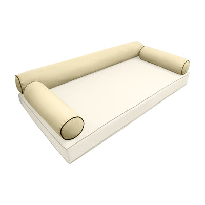 Model-6 TWIN SIZE Bolster & Back Pillow Cushion Outdoor SLIP COVER ONLY