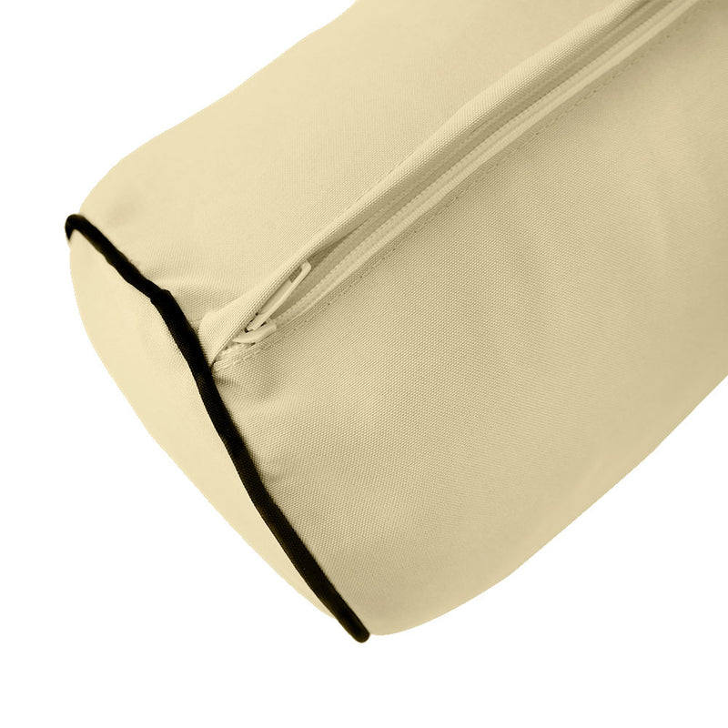 Model-6 TWIN SIZE Bolster & Back Pillow Cushion Outdoor SLIP COVER ONLY