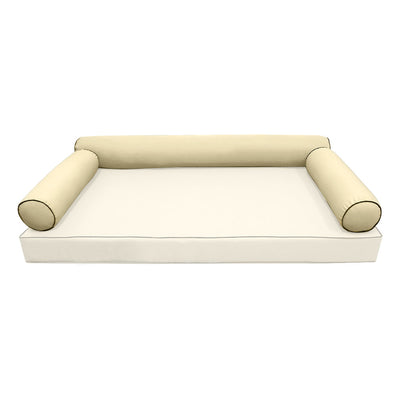 Model-6 TWIN SIZE Bolster & Back Pillow Cushion Outdoor SLIP COVER ONLY