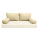 Model-2 CRIB SIZE Bolster & Back Pillow Cushion Outdoor SLIP COVER ONLY