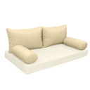 Model-2 CRIB SIZE Bolster & Back Pillow Cushion Outdoor SLIP COVER ONLY