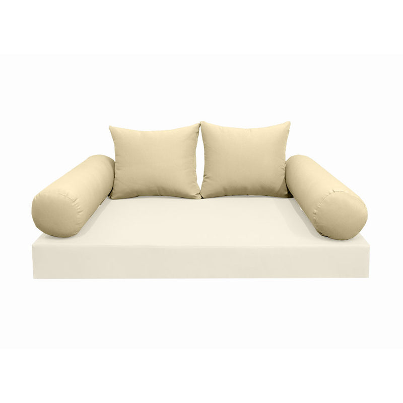 Model-4 FULL SIZE Bolster & Back Pillow Cushion Outdoor SLIP COVER ONLY