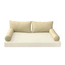 Model-2 CRIB SIZE Bolster & Back Pillow Cushion Outdoor SLIP COVER ONLY