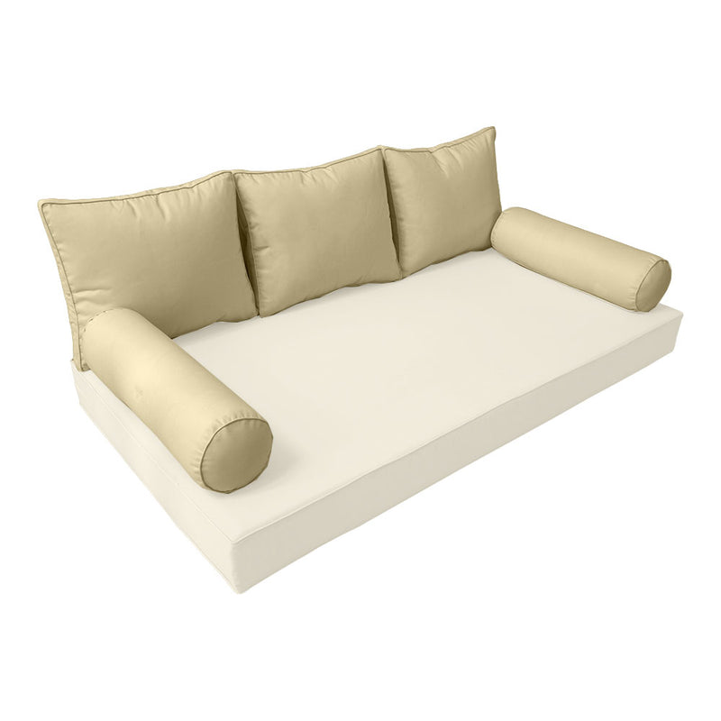 Model-3 TWIN SIZE Bolster & Back Pillow Cushion Outdoor SLIP COVER ONLY