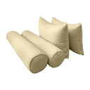 Model-4 TWIN SIZE Bolster & Back Pillow Cushion Outdoor SLIP COVER ONLY