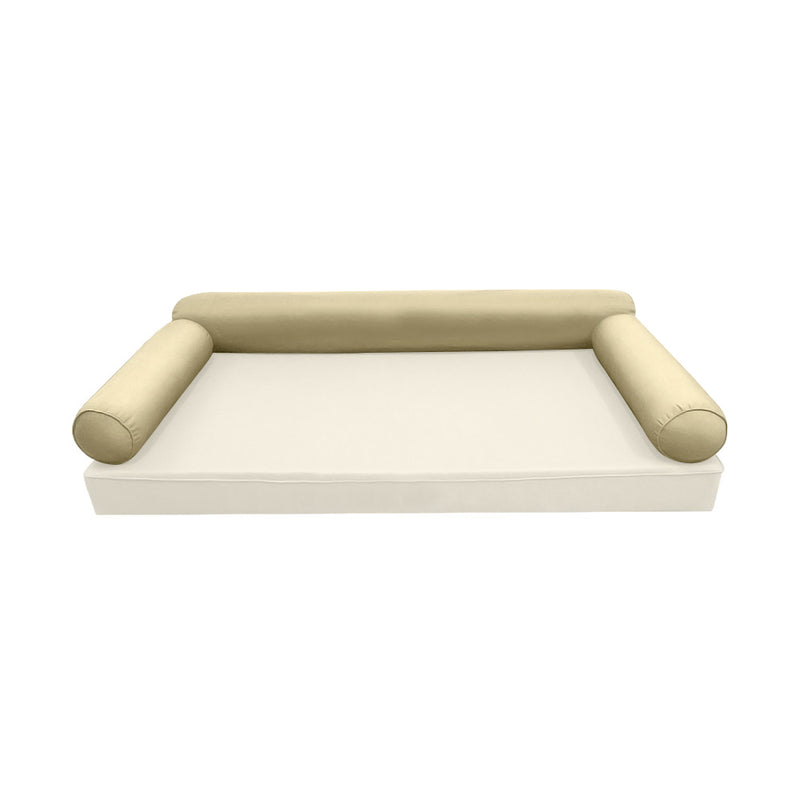 Model-6 TWIN SIZE Bolster & Back Pillow Cushion Outdoor SLIP COVER ONLY
