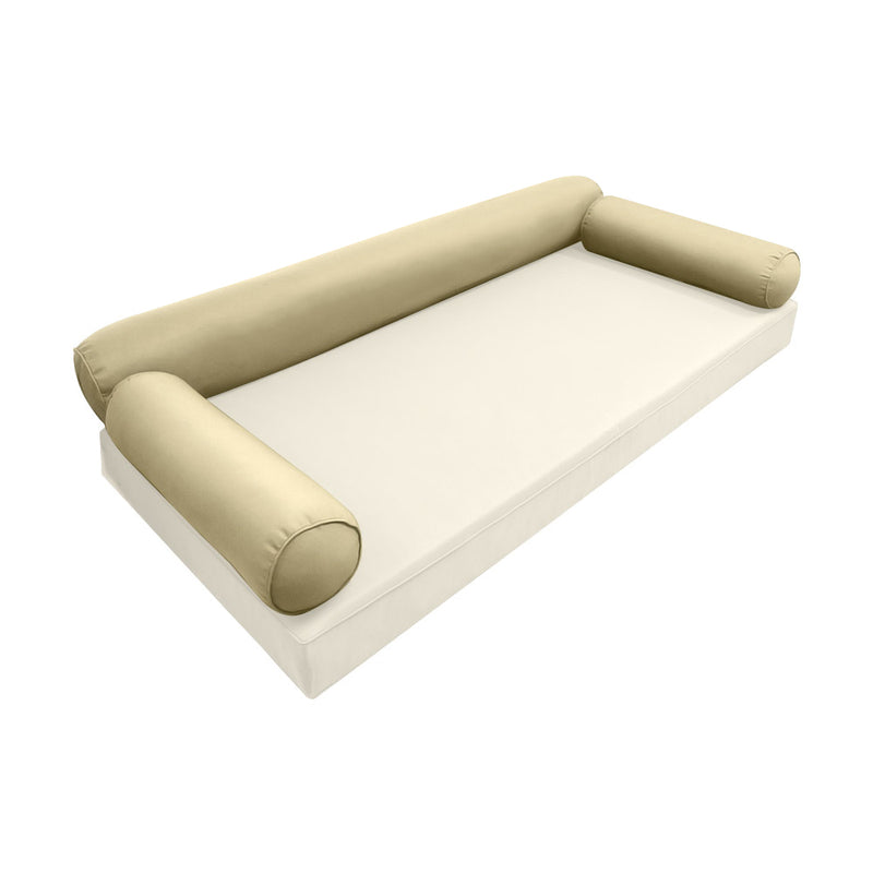 Model-6 TWIN SIZE Bolster & Back Pillow Cushion Outdoor SLIP COVER ONLY