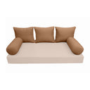 Model-3 QUEEN SIZE Bolster & Back Pillow Cushion Outdoor SLIP COVER ONLY