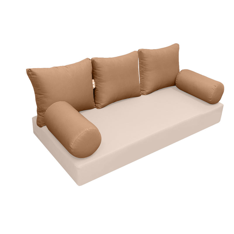 Model-3 TWIN SIZE Bolster & Back Pillow Cushion Outdoor SLIP COVER ONLY